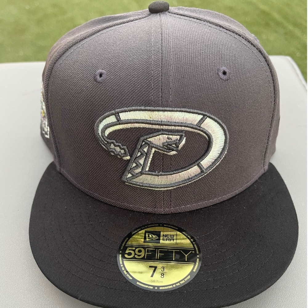 7 3/8 New Arizona Diamondbacks Era 59FIFTY Hat Club 2001 World Series Patch Grey